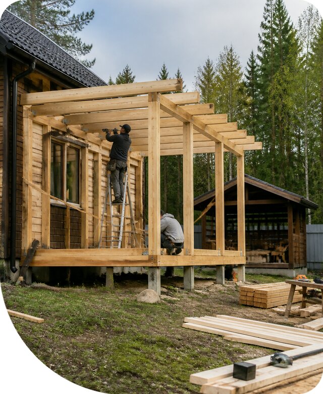 Строительство пристроек и построек на участке в Нерюнгри