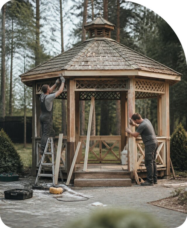 Ремонт беседки в Нерюнгри по цене от 27150 р. | РадиДОМА-Нрю